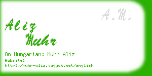 aliz muhr business card
